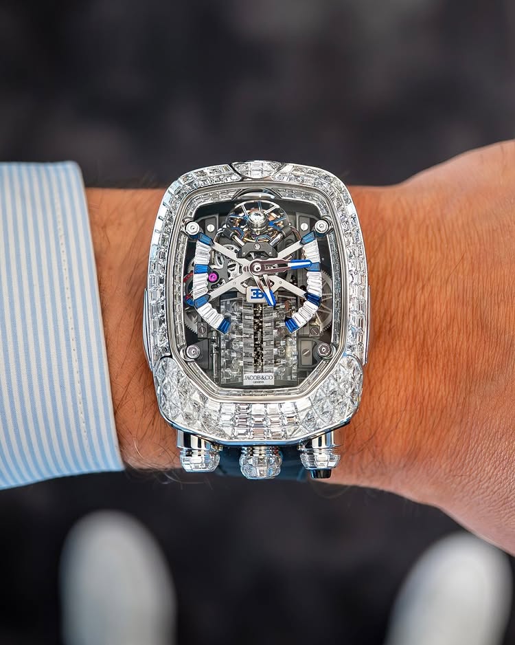 Limited Edition Jacob & Co. Bugatti Chiron Tourbillon Baguette watch