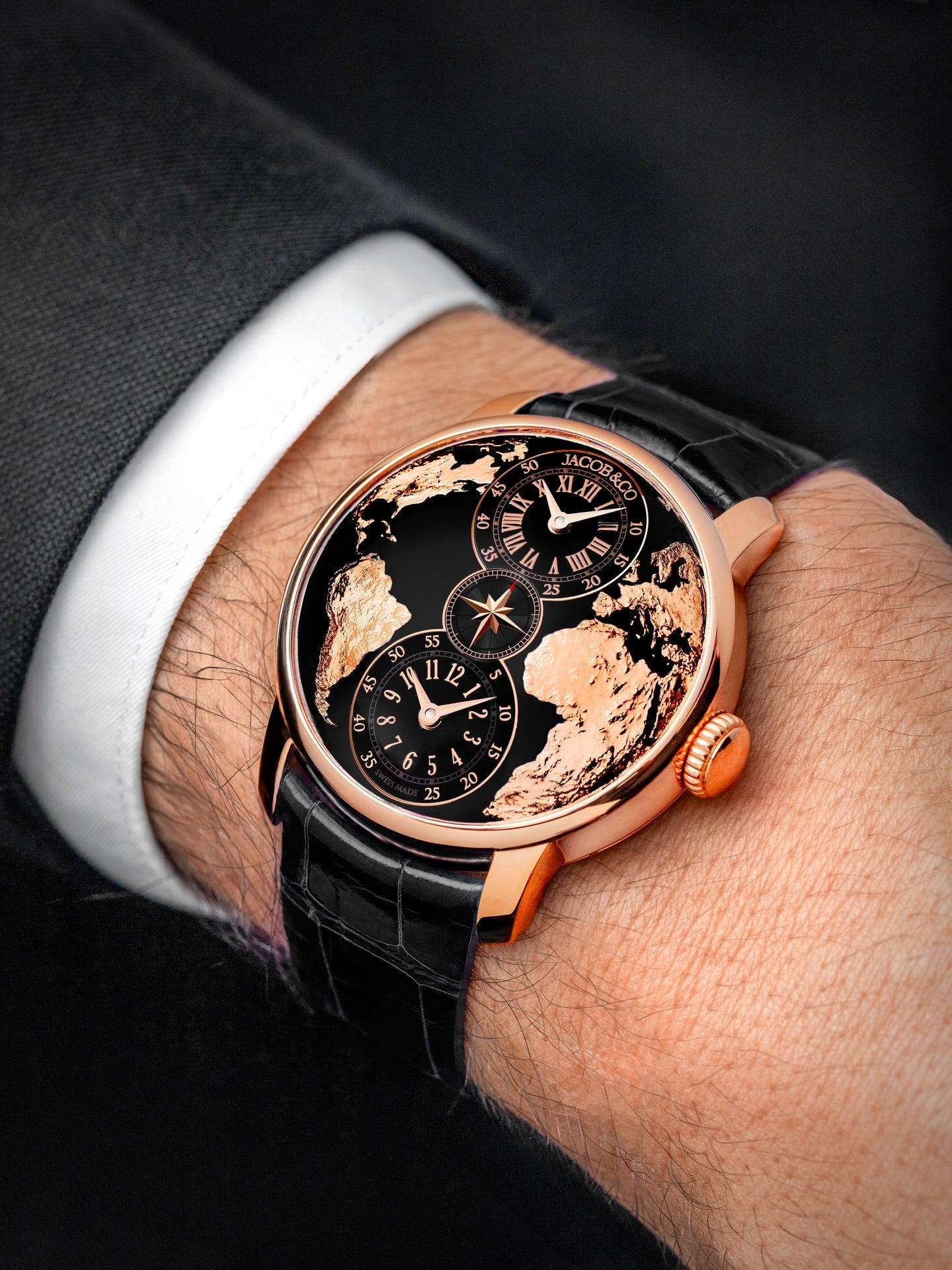 Limited Edition Jacob & Co. The World Is Yours Dual Time Zone watch