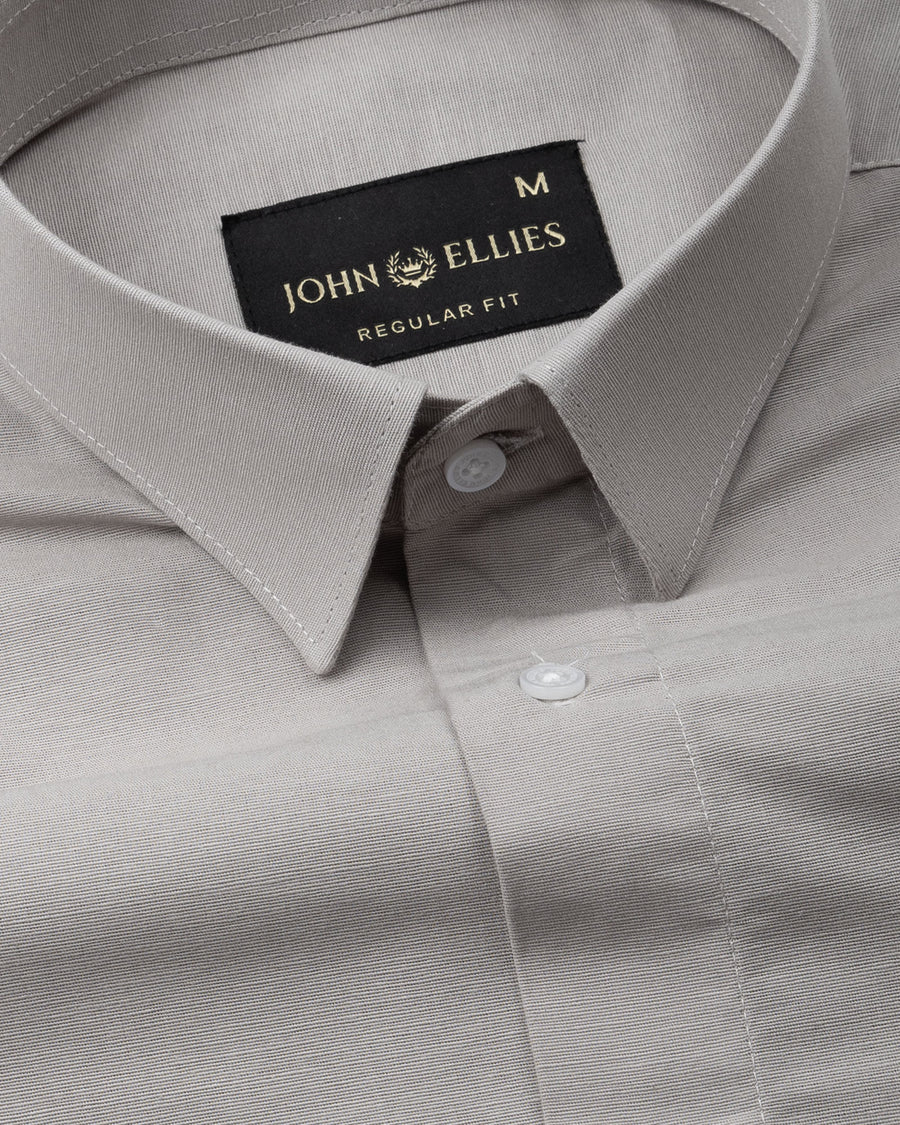 Elixur Tan Plain Cotton Shirt